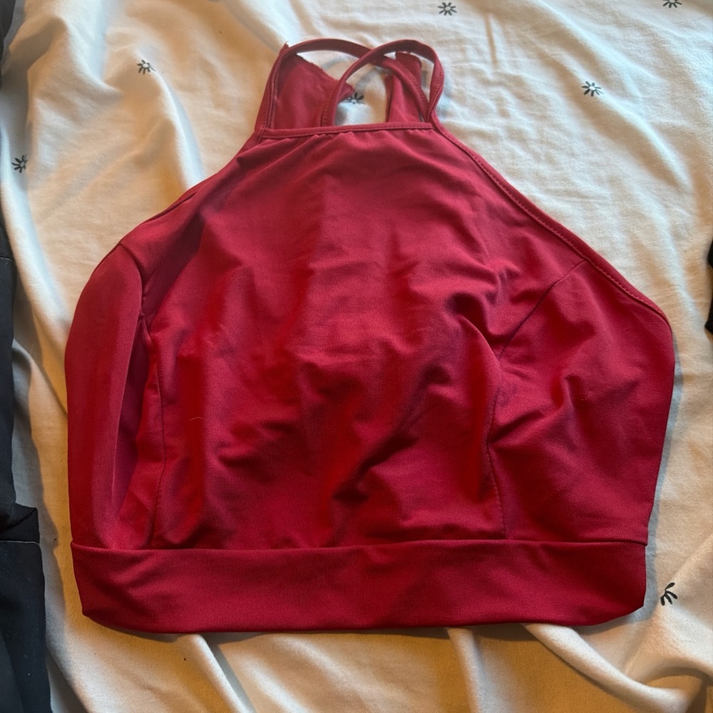 Women's Red Halter Bralette